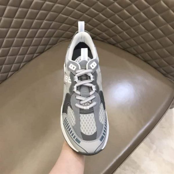 LOGO PRINT LEATHER, SUEDE AND MESH SNEAKERS – BBR107 - Image 7