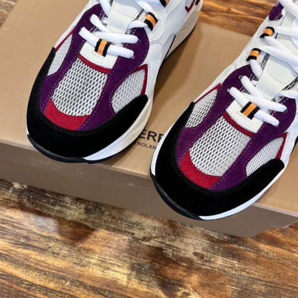 LOGO PRINT LEATHER, SUEDE AND MESH SNEAKERS – BBR108 - Image 4