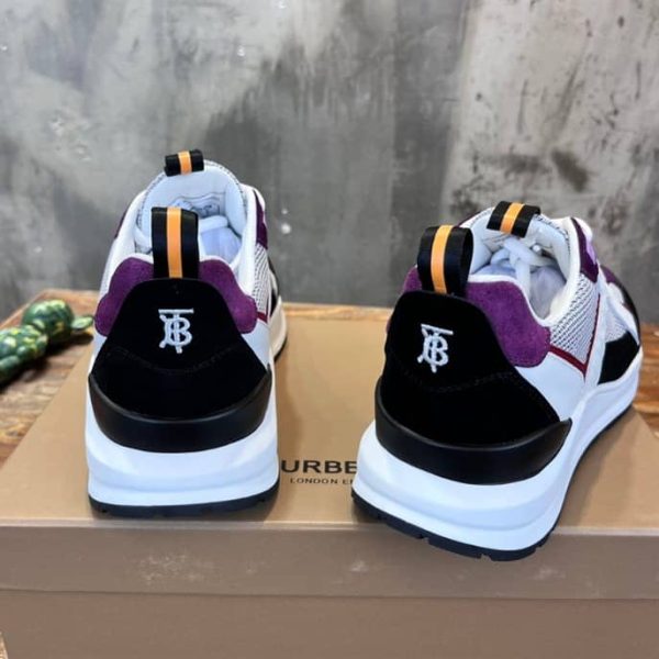 LOGO PRINT LEATHER, SUEDE AND MESH SNEAKERS – BBR108 - Image 5