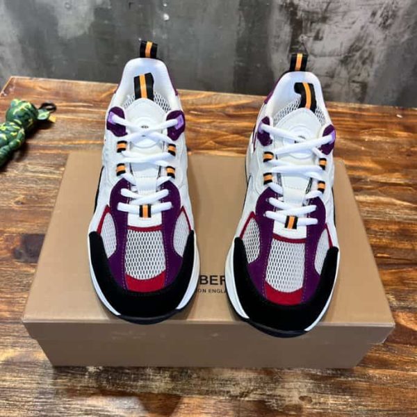 LOGO PRINT LEATHER, SUEDE AND MESH SNEAKERS – BBR108 - Image 6