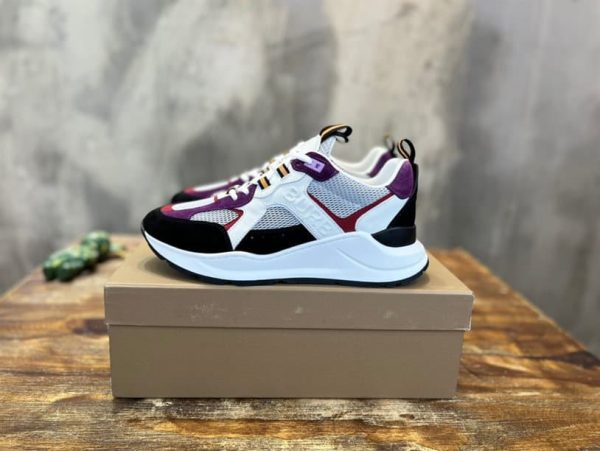 LOGO PRINT LEATHER, SUEDE AND MESH SNEAKERS – BBR108 - Image 2