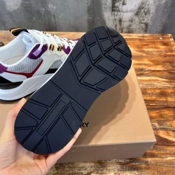 LOGO PRINT LEATHER, SUEDE AND MESH SNEAKERS – BBR108 - Image 8