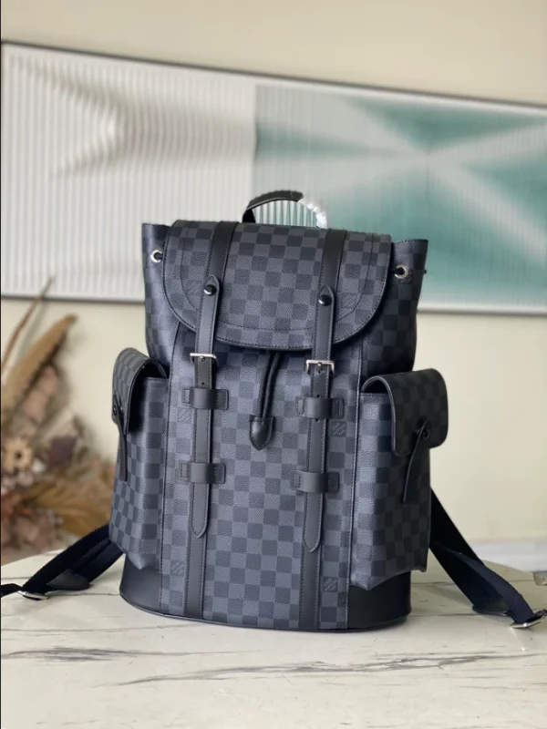 LOUIS VUITTON CHRISTOPHER PM BACKPACK DAMIER GRAPHITE CANVAS – WLM528 - Image 2