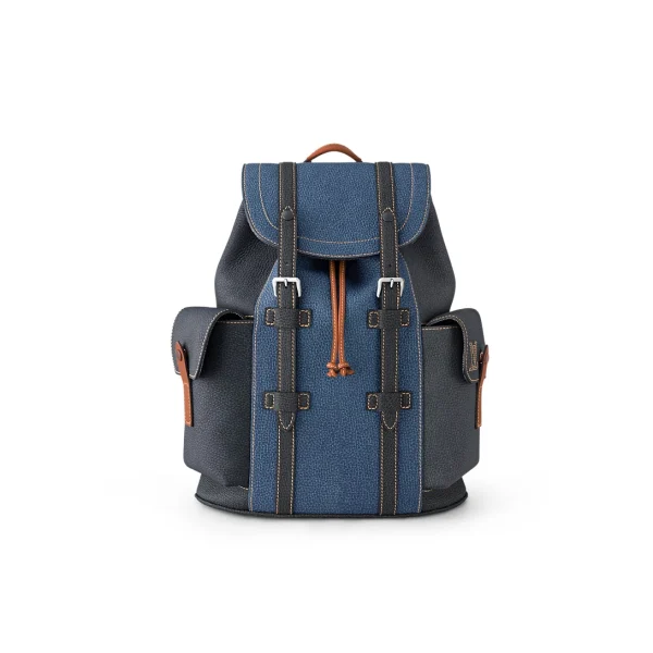 LOUIS VUITTON CHRISTOPHER PM BACKPACK IN BLACK AND BLUE – WLM527