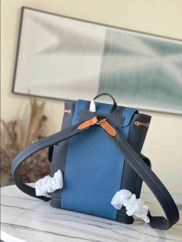 LOUIS VUITTON CHRISTOPHER PM BACKPACK IN BLACK AND BLUE – WLM527 - Image 3