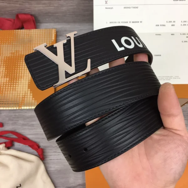 LOUIS VUITTON INITIALS 40MM REVERSIBLE BELT BLACK – B127 - Image 2