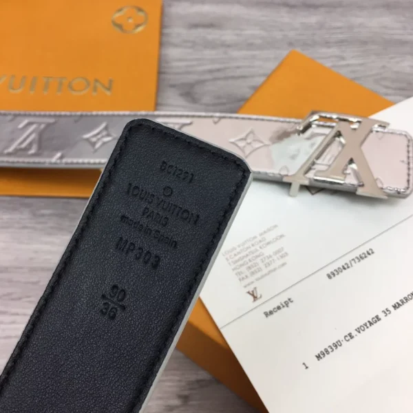 LOUIS VUITTON INITIALS LV MIRROR 40MM REVERSIBLE BELT – B0137 - Image 3