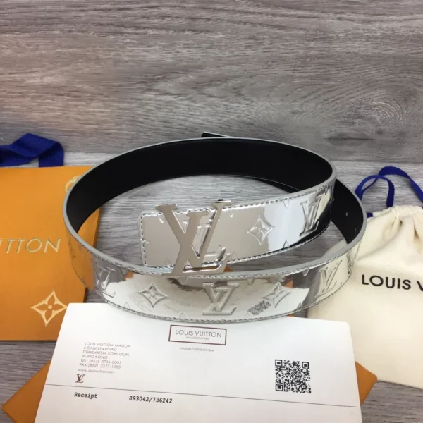 LOUIS VUITTON INITIALS LV MIRROR 40MM REVERSIBLE BELT – B0137 - Image 2