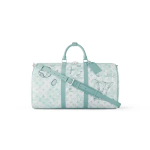 LOUIS VUITTON KEEPALL BANDOULIERE 50 BAG IN MONOGRAM AQUAGARDEN – WLM539