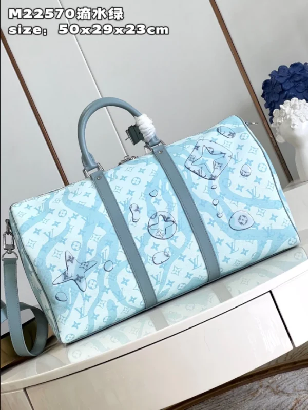 LOUIS VUITTON KEEPALL BANDOULIERE 50 BAG IN MONOGRAM AQUAGARDEN – WLM539 - Image 3
