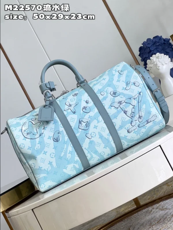 LOUIS VUITTON KEEPALL BANDOULIERE 50 BAG IN MONOGRAM AQUAGARDEN – WLM539 - Image 7