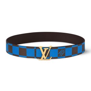 LOUIS VUITTON LV INITIALES 40MM REVERSIBLE BELT BLUE – B111