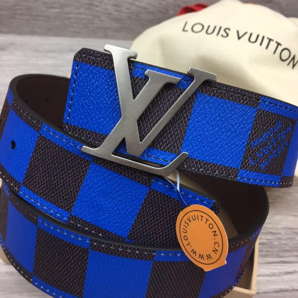LOUIS VUITTON LV INITIALES 40MM REVERSIBLE BELT BLUE – B111 - Image 2