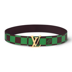 LOUIS VUITTON LV INITIALES 40MM REVERSIBLE BELT GREEN – B112