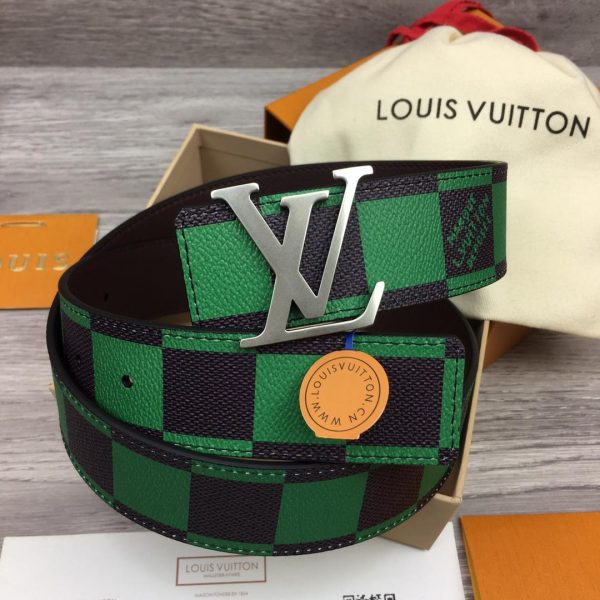 LOUIS VUITTON LV INITIALES 40MM REVERSIBLE BELT GREEN – B112 - Image 2