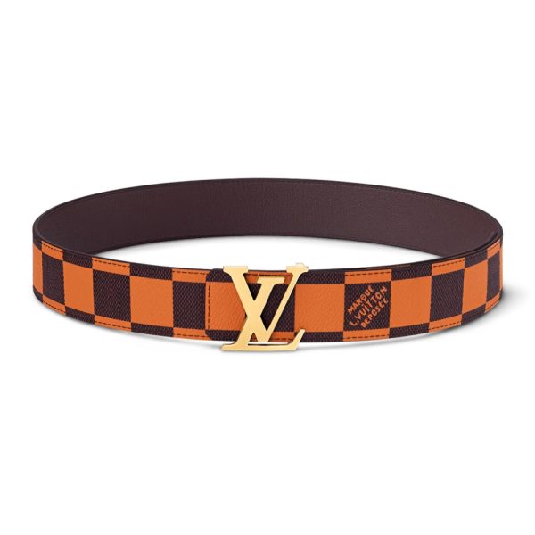 LOUIS VUITTON LV INITIALES 40MM REVERSIBLE BELT ORANGE – B114