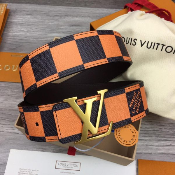 LOUIS VUITTON LV INITIALES 40MM REVERSIBLE BELT ORANGE – B114 - Image 2