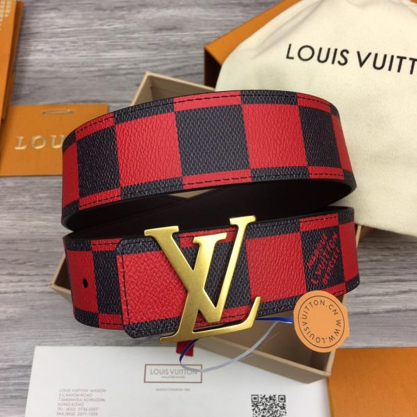 LOUIS VUITTON LV INITIALES 40MM REVERSIBLE BELT RED – B113 - Image 2