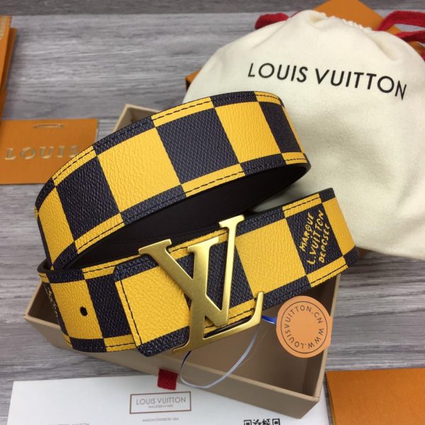 LOUIS VUITTON LV INITIALES 40MM REVERSIBLE BELT YELLOW – B115 - Image 2