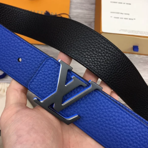 LOUIS VUITTON OPTIC 40MM REVERSIBLE BELT BLUE/BLACK – B0136 - Image 3