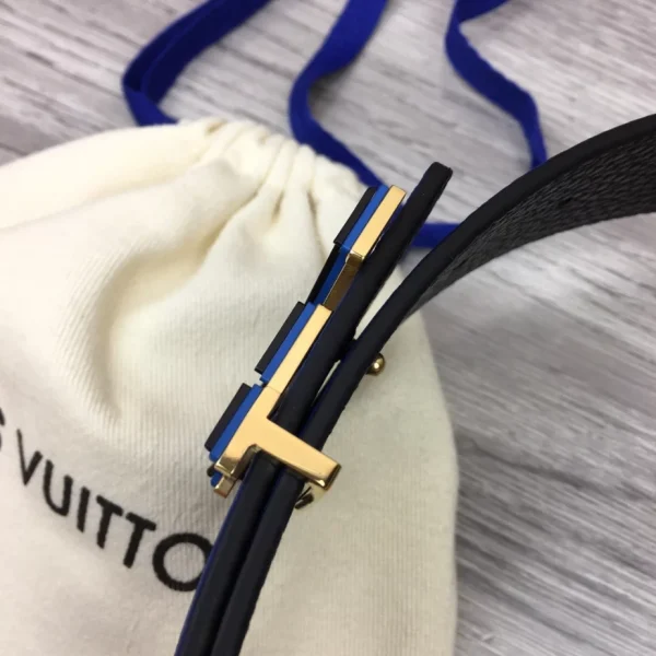 LOUIS VUITTON OPTIC 40MM REVERSIBLE BELT BLUE/BLACK – B0136 - Image 4