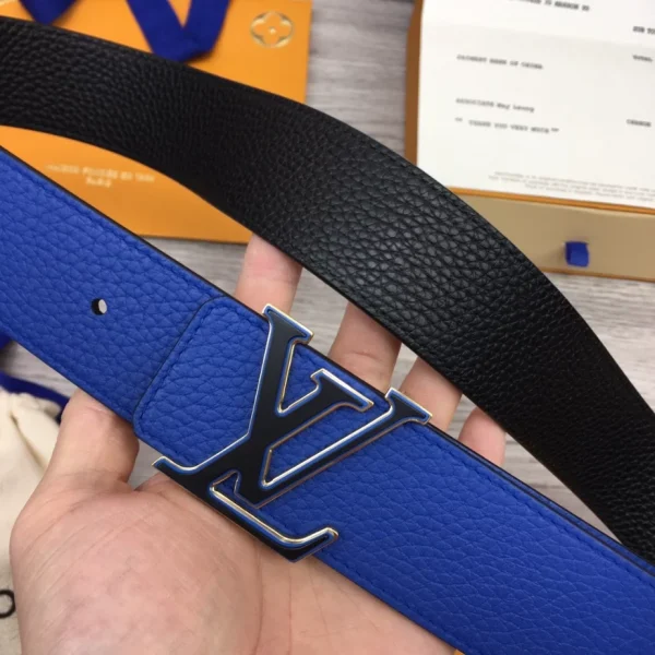 LOUIS VUITTON OPTIC 40MM REVERSIBLE BELT BLUE/BLACK – B0136 - Image 6