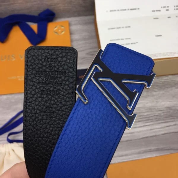 LOUIS VUITTON OPTIC 40MM REVERSIBLE BELT BLUE/BLACK – B0136 - Image 8