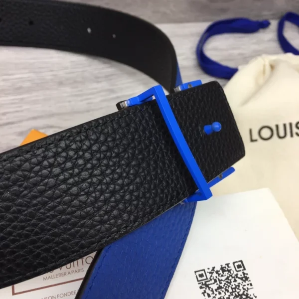 LOUIS VUITTON OPTIC 40MM REVERSIBLE BELT BLUE/BLACK – B0136 - Image 9
