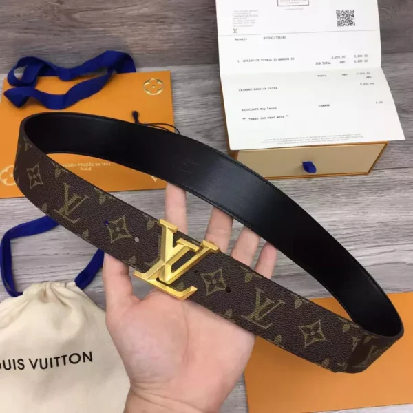 LOUIS VUITTON PYRAMIDE 40MM BELT IN BROWN – B126 - Image 4