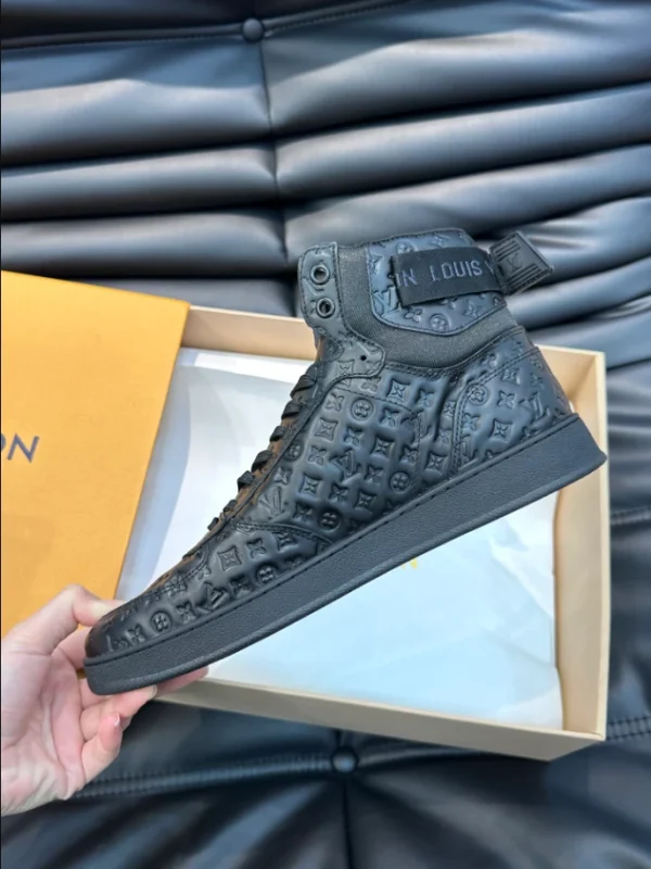 LOUIS VUITTON RIVOLI SNEAKER BOOT IN BLACK – LSVT327 - Image 8