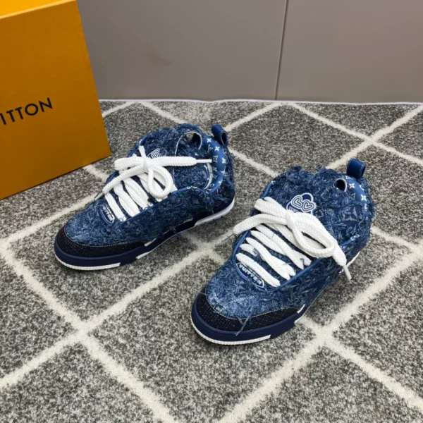 LOUIS VUITTON SKATE SNEAKERS IN BLUE – LSVT368 - Image 4