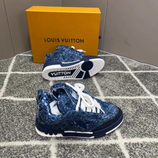 LOUIS VUITTON SKATE SNEAKERS IN BLUE – LSVT368 - Image 6