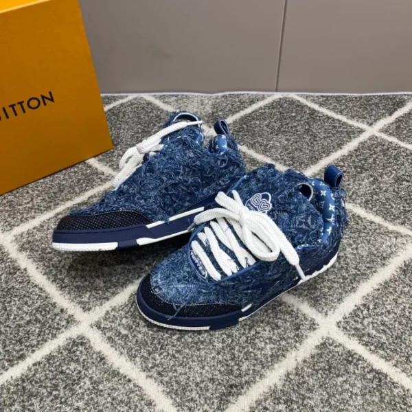 LOUIS VUITTON SKATE SNEAKERS IN BLUE – LSVT368 - Image 7