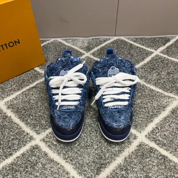 LOUIS VUITTON SKATE SNEAKERS IN BLUE – LSVT368 - Image 8