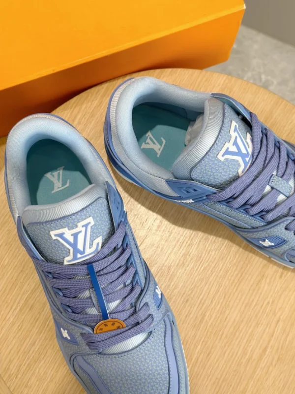 LOUIS VUITTON TRAINER SNEAKERS IN BLUE – LSVT360 - Image 8