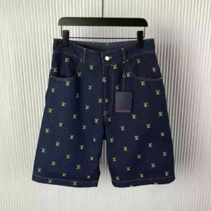 LV Embroidered Signature Denim Shorts – SW241