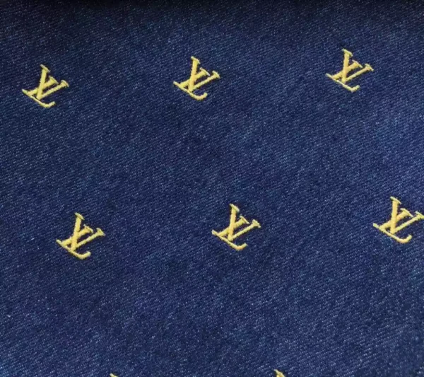 LV Embroidered Signature Denim Shorts – SW241 - Image 4
