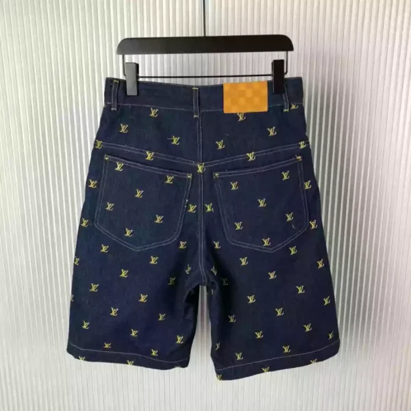 LV Embroidered Signature Denim Shorts – SW241 - Image 2