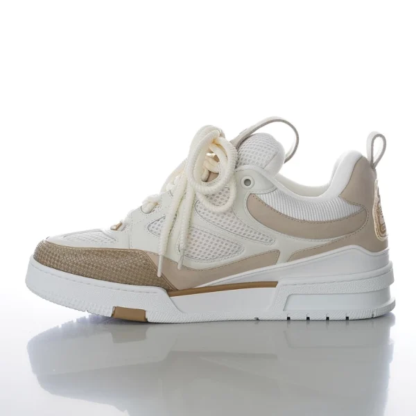 LV SKATE SNEAKER BEIGE WHITE – LSVT342 - Image 4