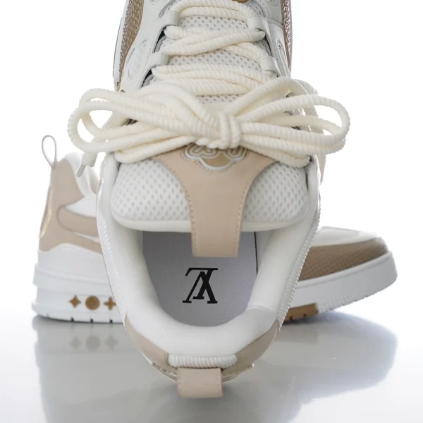 LV SKATE SNEAKER BEIGE WHITE – LSVT342 - Image 7
