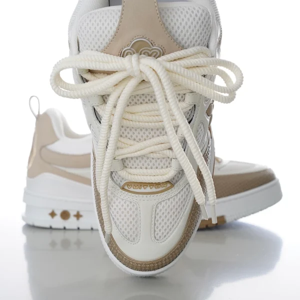 LV SKATE SNEAKER BEIGE WHITE – LSVT342 - Image 8
