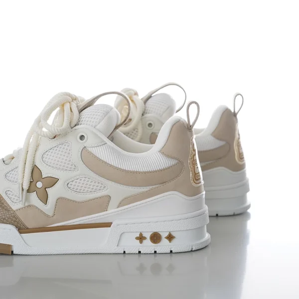 LV SKATE SNEAKER BEIGE WHITE – LSVT342 - Image 5