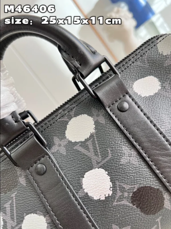 LV X YK BANDOULIÈRE KEEPALL 25 MONOGRAM ECLIPSE CANVAS – WLM560 - Image 8