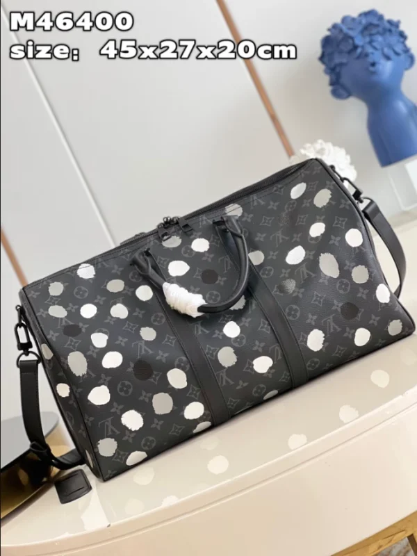 LV X YK BANDOULIÈRE KEEPALL 45 MONOGRAM ECLIPSE CANVAS – WLM548 - Image 3