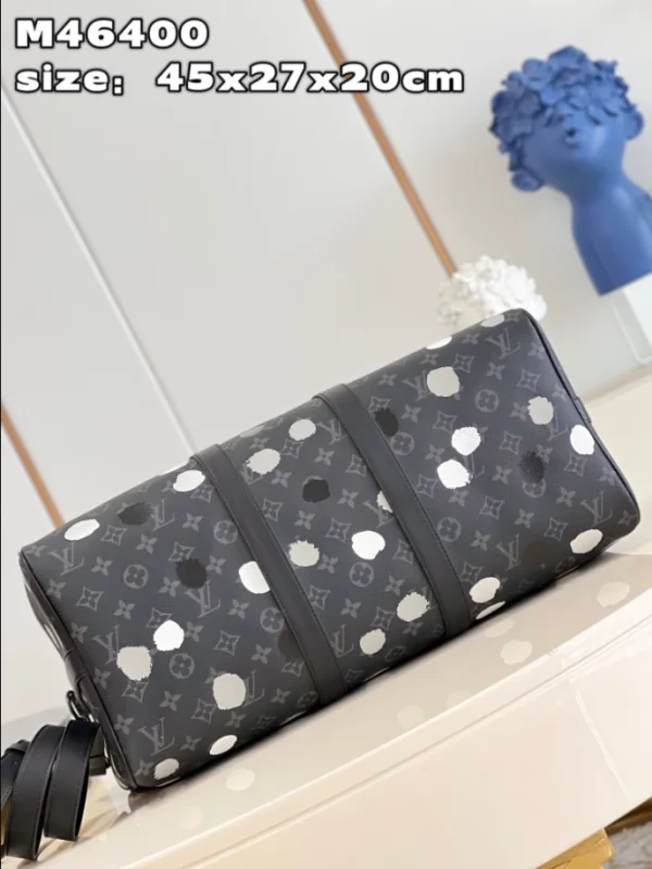 LV X YK BANDOULIÈRE KEEPALL 45 MONOGRAM ECLIPSE CANVAS – WLM548 - Image 6