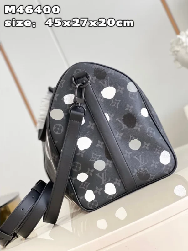 LV X YK BANDOULIÈRE KEEPALL 45 MONOGRAM ECLIPSE CANVAS – WLM548 - Image 8