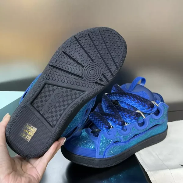 Lanvin Curb Leather Rhinestone Sneakers – LV025 - Image 5