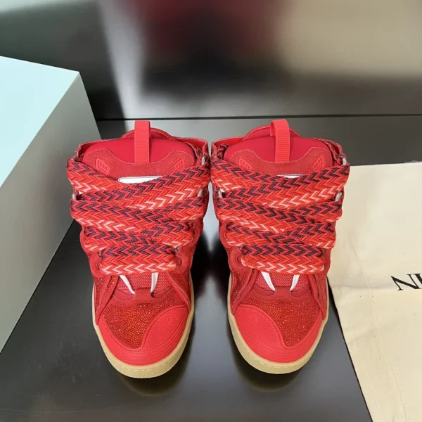 Lanvin Curb Leather Rhinestone Sneakers – LV026 - Image 4