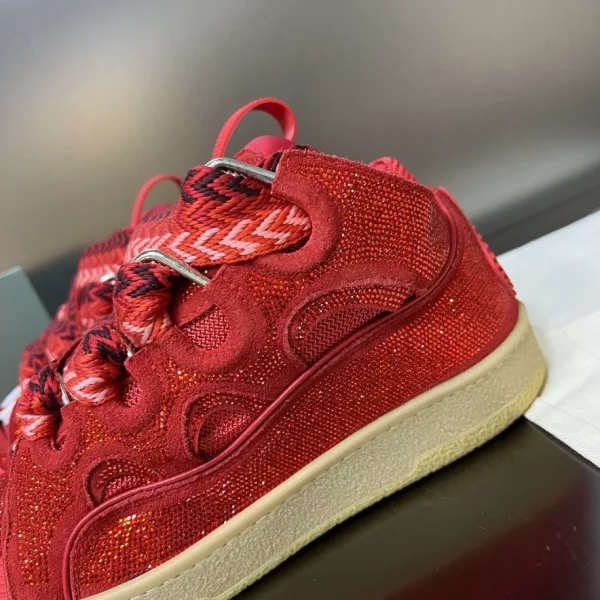 Lanvin Curb Leather Rhinestone Sneakers – LV026 - Image 5