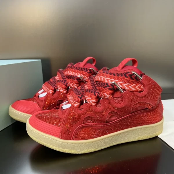Lanvin Curb Leather Rhinestone Sneakers – LV026 - Image 6